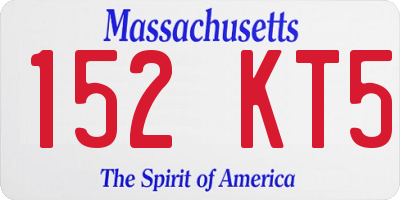 MA license plate 152KT5