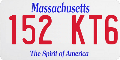 MA license plate 152KT6
