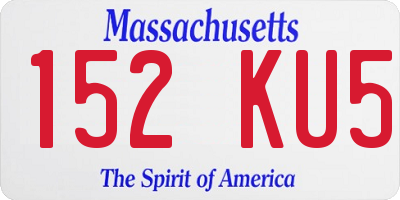 MA license plate 152KU5