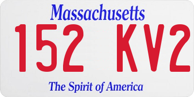 MA license plate 152KV2