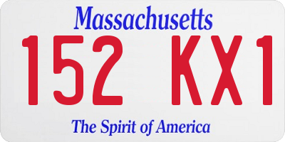 MA license plate 152KX1