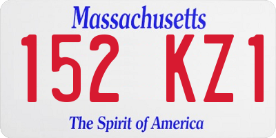 MA license plate 152KZ1
