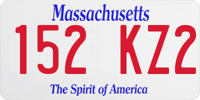 MA license plate 152KZ2