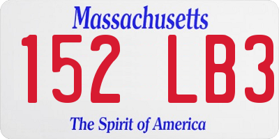 MA license plate 152LB3