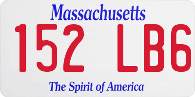 MA license plate 152LB6