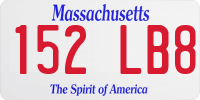 MA license plate 152LB8
