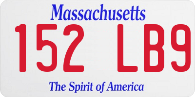 MA license plate 152LB9