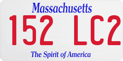 MA license plate 152LC2