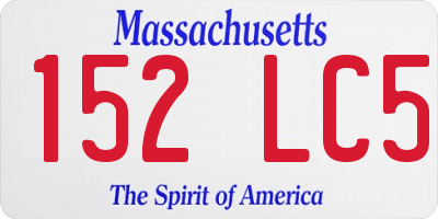MA license plate 152LC5