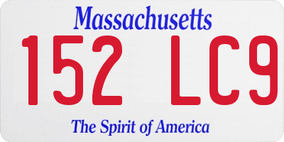 MA license plate 152LC9