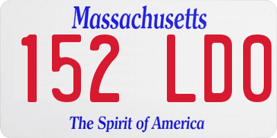 MA license plate 152LD0