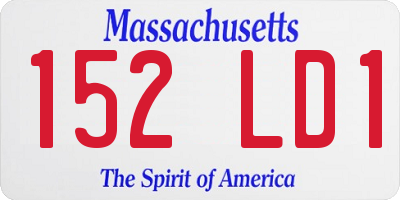 MA license plate 152LD1