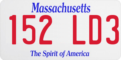 MA license plate 152LD3