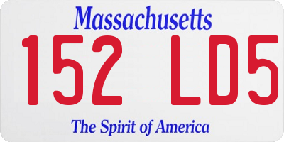 MA license plate 152LD5