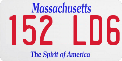 MA license plate 152LD6