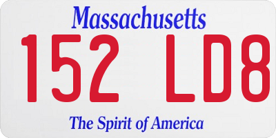 MA license plate 152LD8