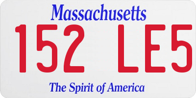 MA license plate 152LE5
