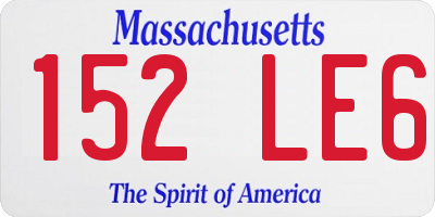 MA license plate 152LE6