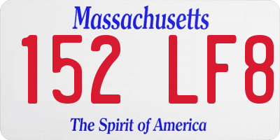 MA license plate 152LF8