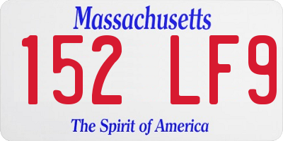 MA license plate 152LF9
