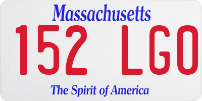 MA license plate 152LG0