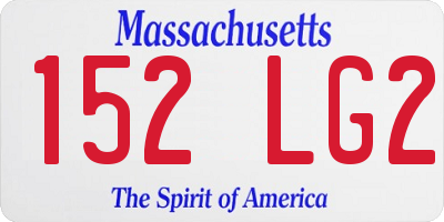 MA license plate 152LG2