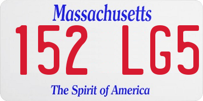 MA license plate 152LG5