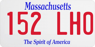MA license plate 152LH0