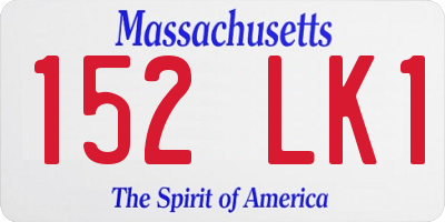 MA license plate 152LK1