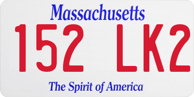 MA license plate 152LK2