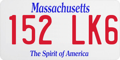 MA license plate 152LK6