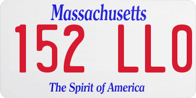 MA license plate 152LL0
