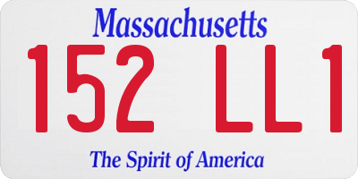 MA license plate 152LL1