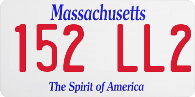 MA license plate 152LL2