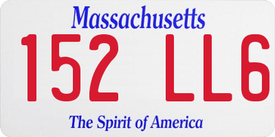 MA license plate 152LL6