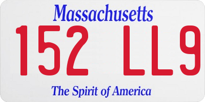 MA license plate 152LL9