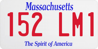 MA license plate 152LM1