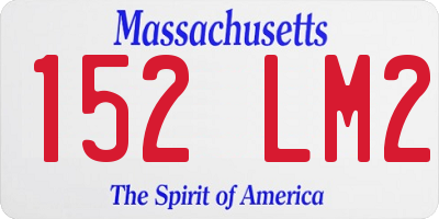 MA license plate 152LM2