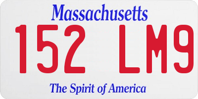 MA license plate 152LM9