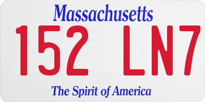 MA license plate 152LN7