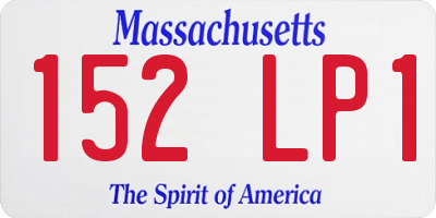 MA license plate 152LP1