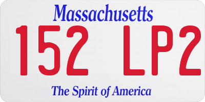 MA license plate 152LP2