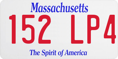 MA license plate 152LP4