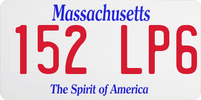 MA license plate 152LP6