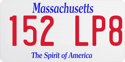 MA license plate 152LP8