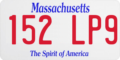 MA license plate 152LP9