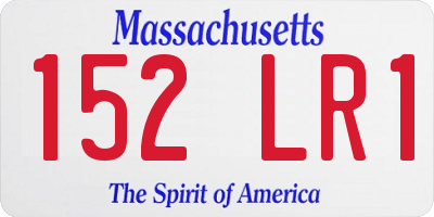 MA license plate 152LR1