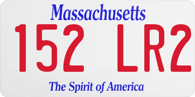 MA license plate 152LR2