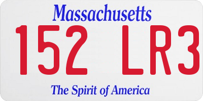 MA license plate 152LR3