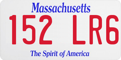 MA license plate 152LR6